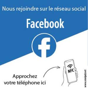 Plaque NFC Facebook