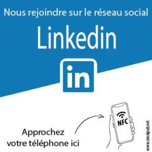 Plaque NFC LinkedIn
